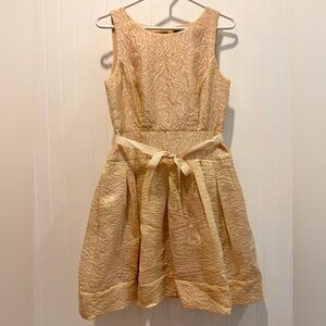 BCBG Max Azria Cream Textured Womens Party Dress